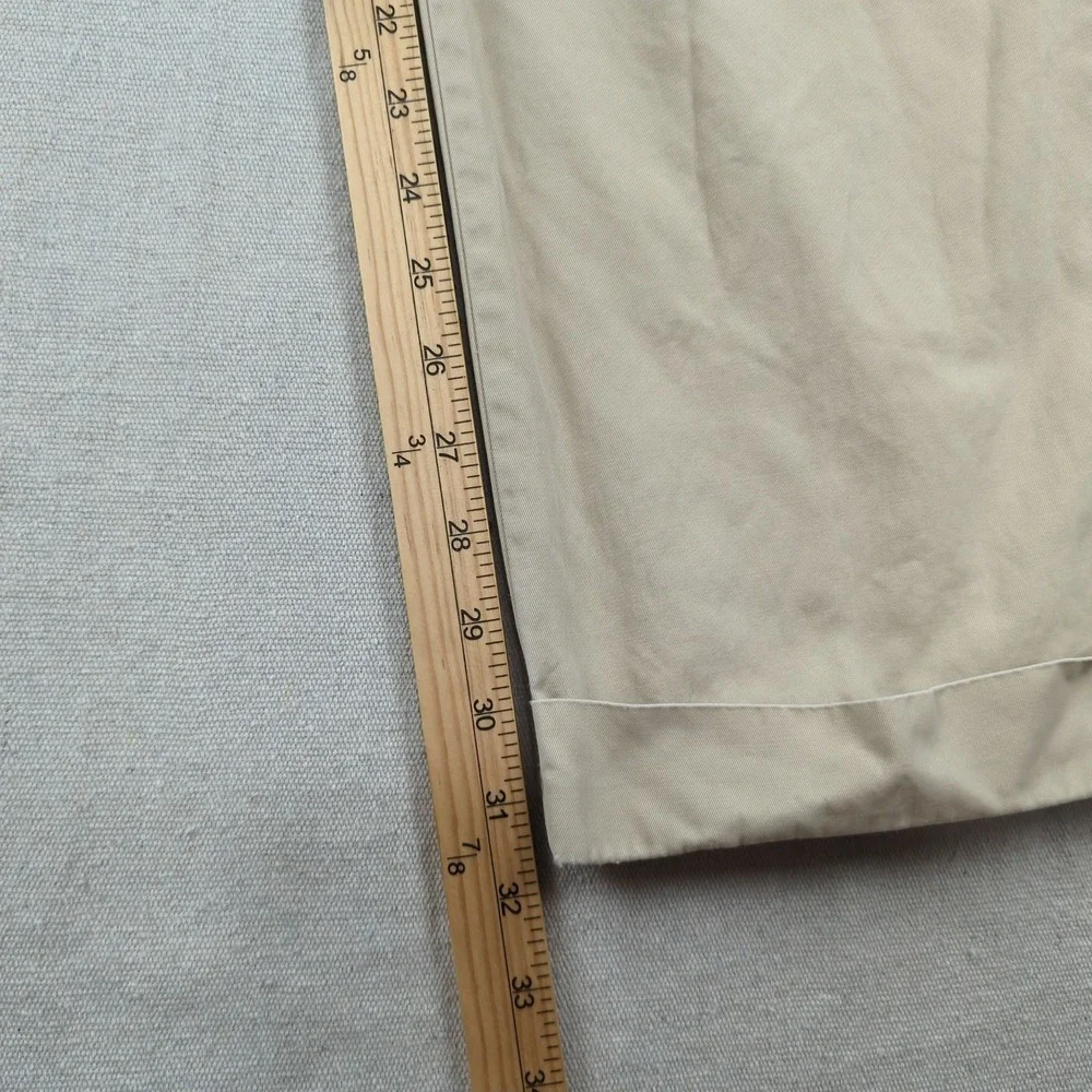 Vtg Polo‎ Ralph Lauren Pants Men 35x32 Khaki Hammond Pleated Cuffed Office